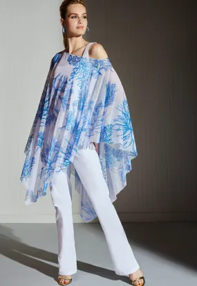 Artemisia Sheer Poncho in Toile de Reef