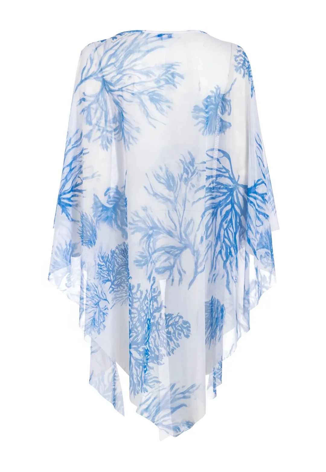 Artemisia Sheer Poncho in Toile de Reef