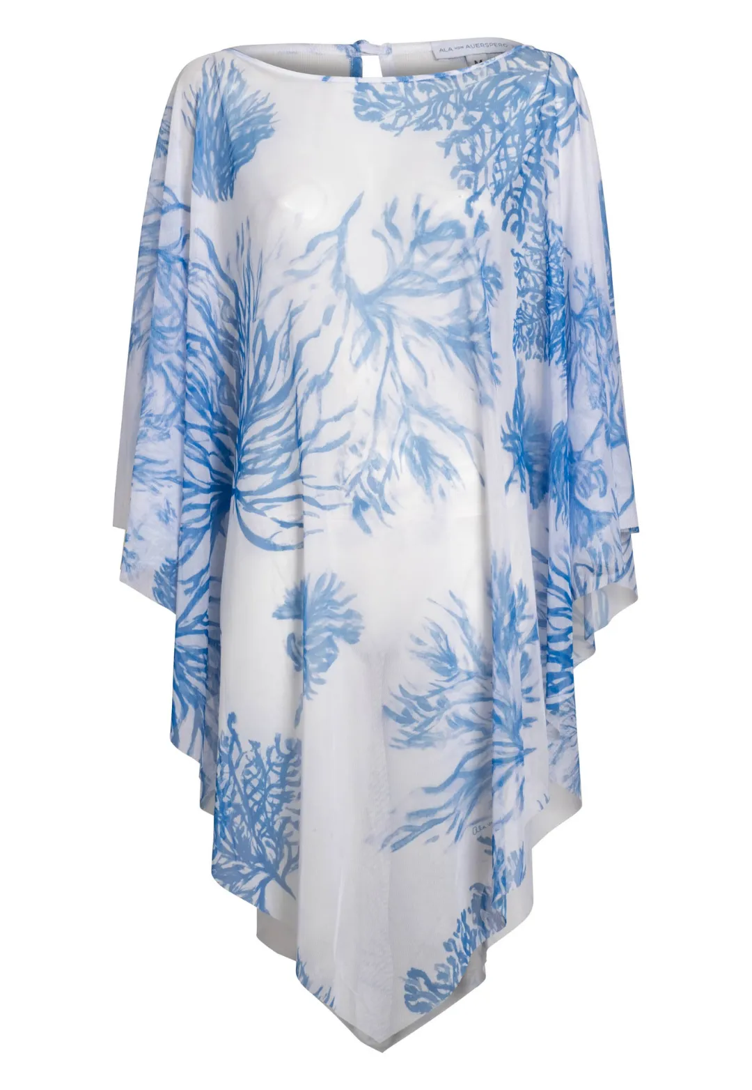 Artemisia Sheer Poncho in Toile de Reef
