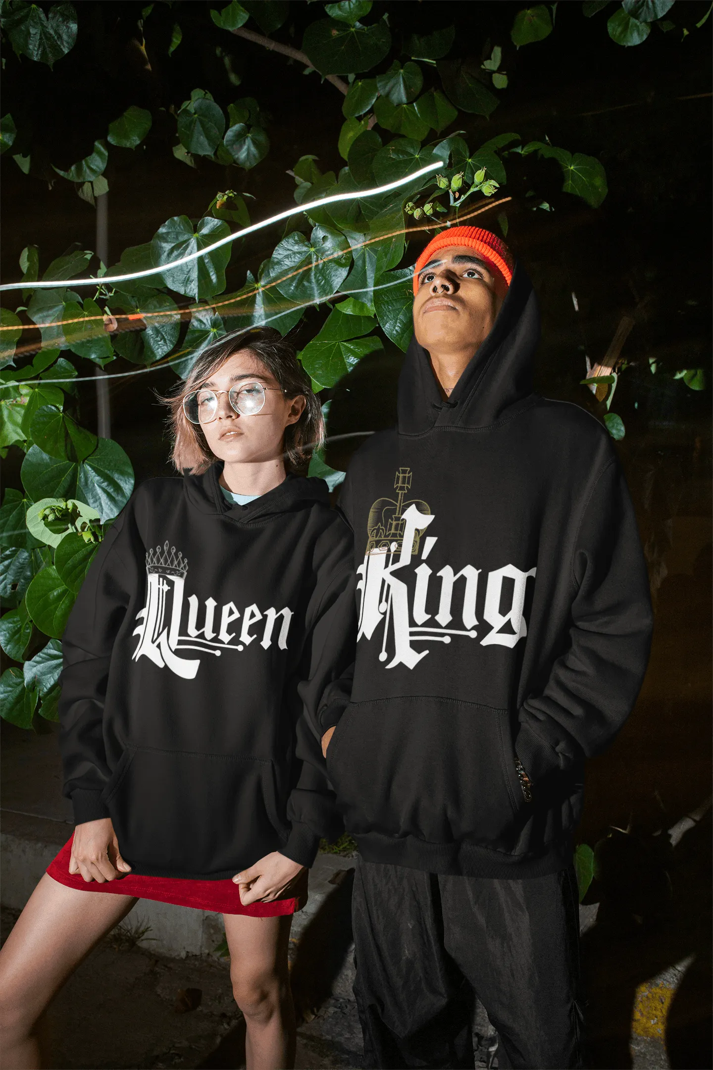 Blended Cotton Relationship Hoodie Set Majestic King/Majestic Queen Midweight Ultra Soft Pullovers