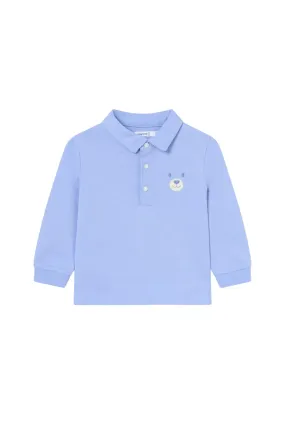 Blue Bear Applique Polo Shirt