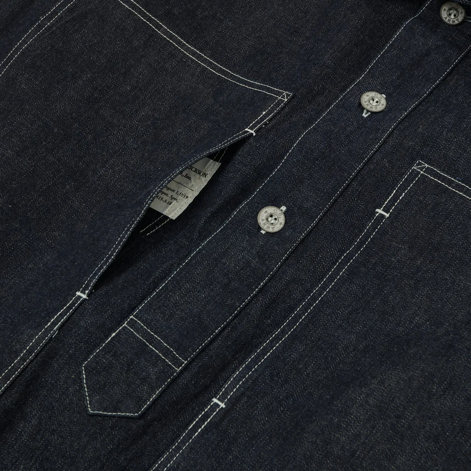 Buzz Rickson's BR15301 US Army Denim Pullover Jacket - Indigo