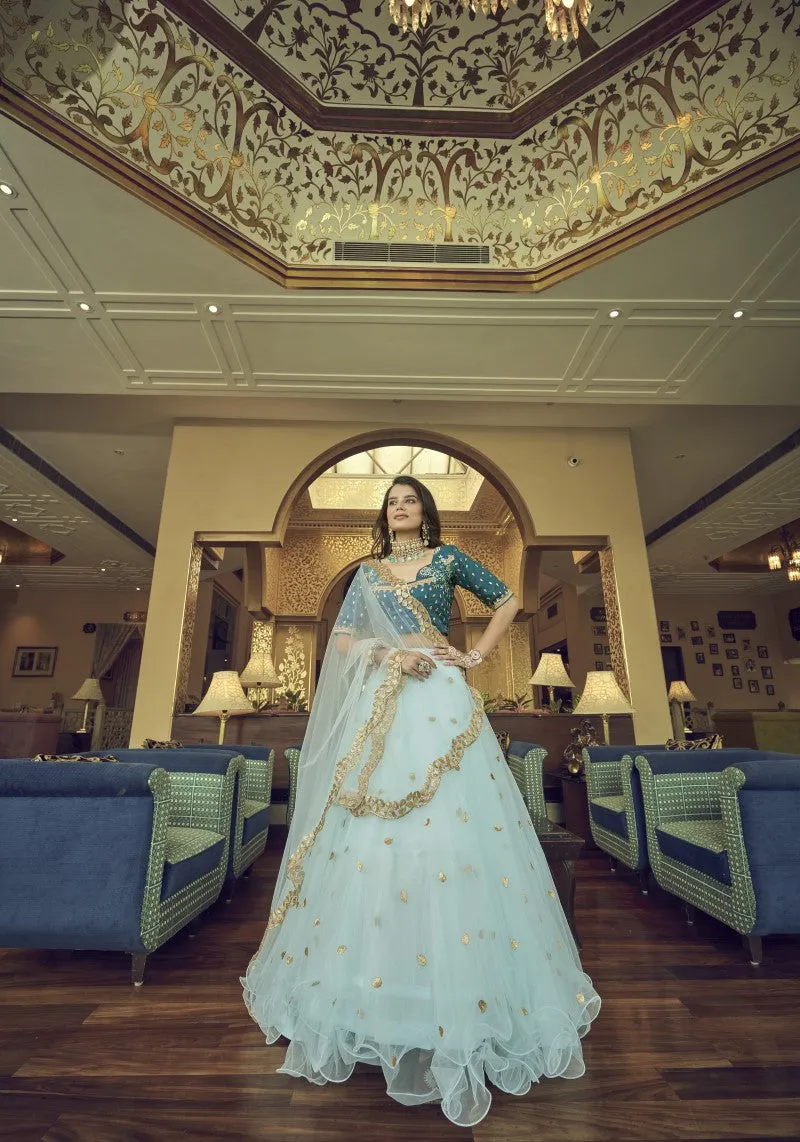 Designer Embroidered Heavy Net Lehenga Choli
