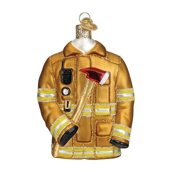 Firefighter's Coat Old World Christmas Ornament 32462