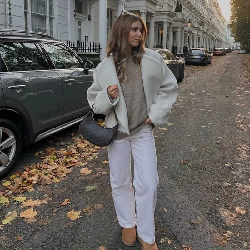 Grace Dream - Elegant white fall jacket