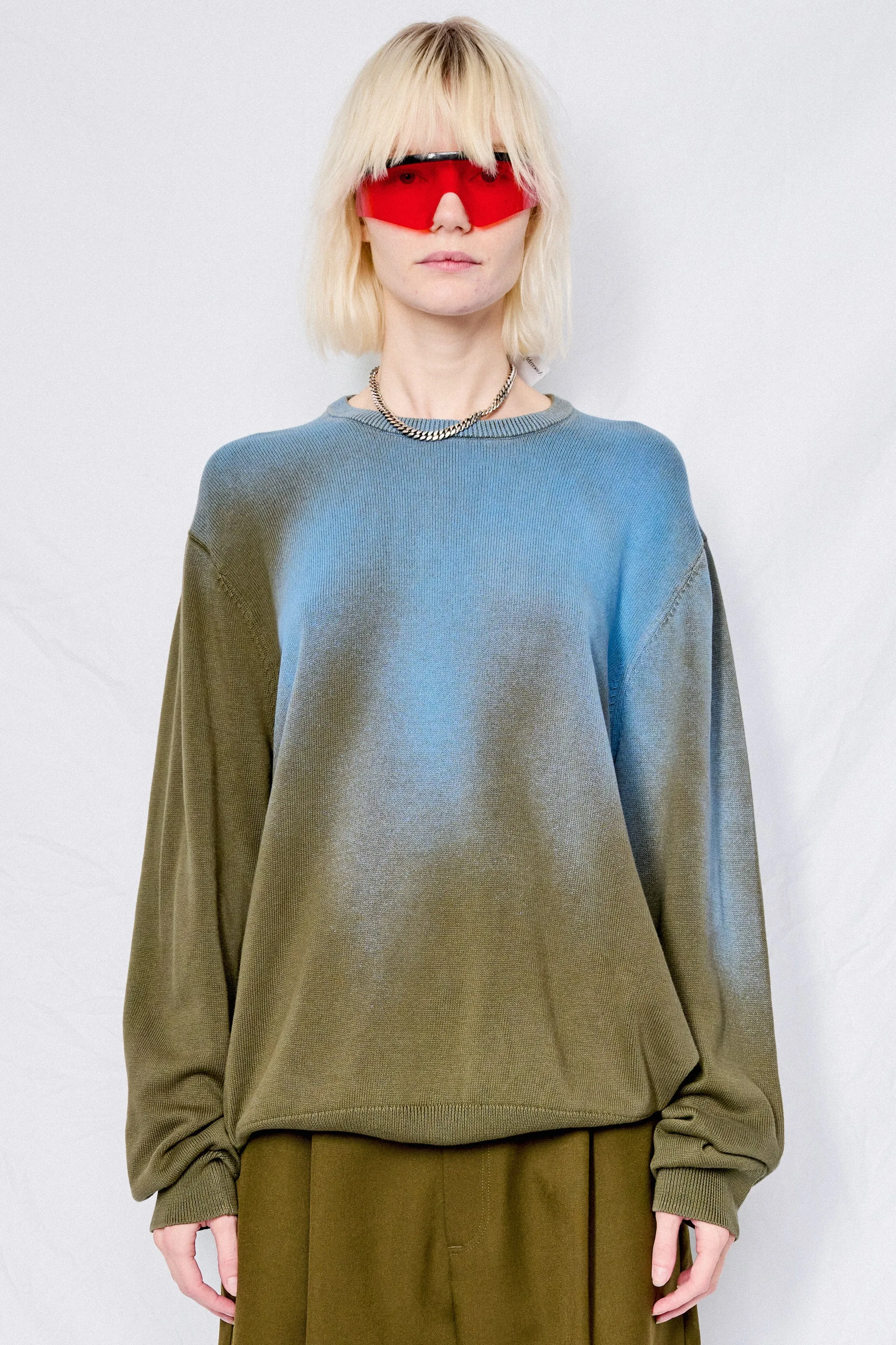 Green/Blue Airbrush Sweater