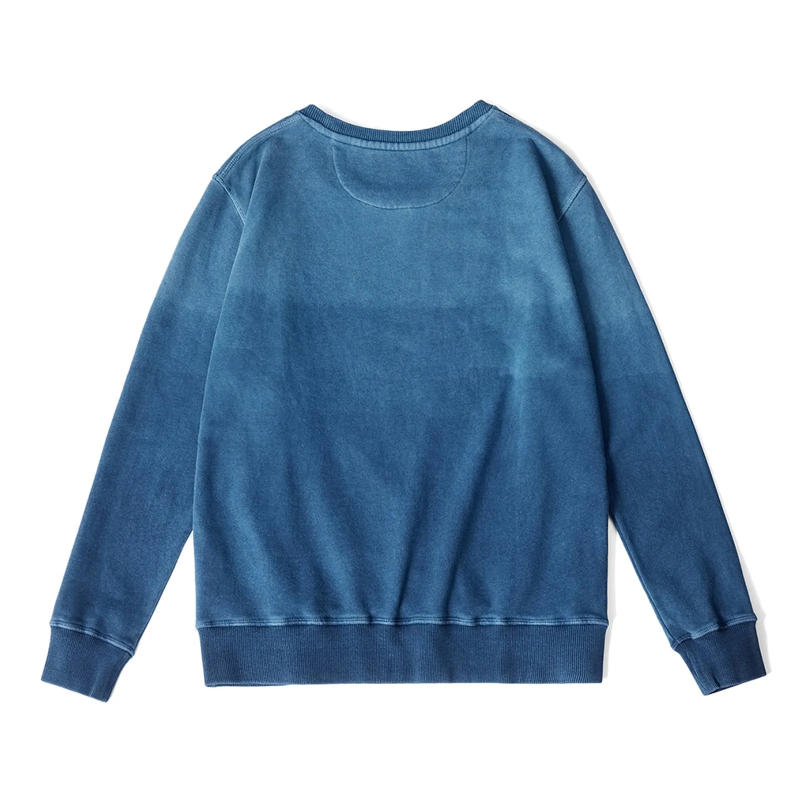 Indigo Plant Dyed Sweater Heavy Gradient Pullover Sweater