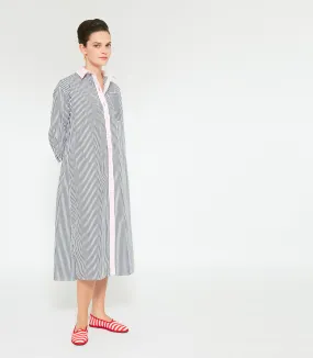 JAY COTTON DRESS - David Stripe Black White