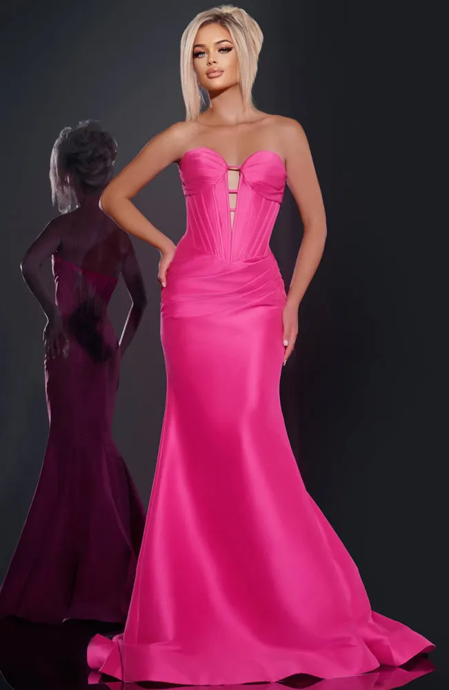 Jovani 43350 Sweetheart Corset Prom Dress Plunging Neckline Evening Gown