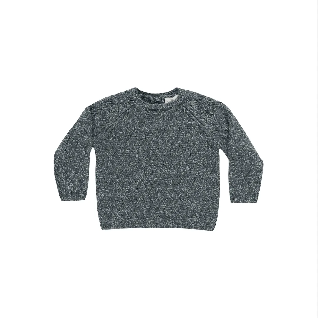 Knit Sweater - Heathered Indigo