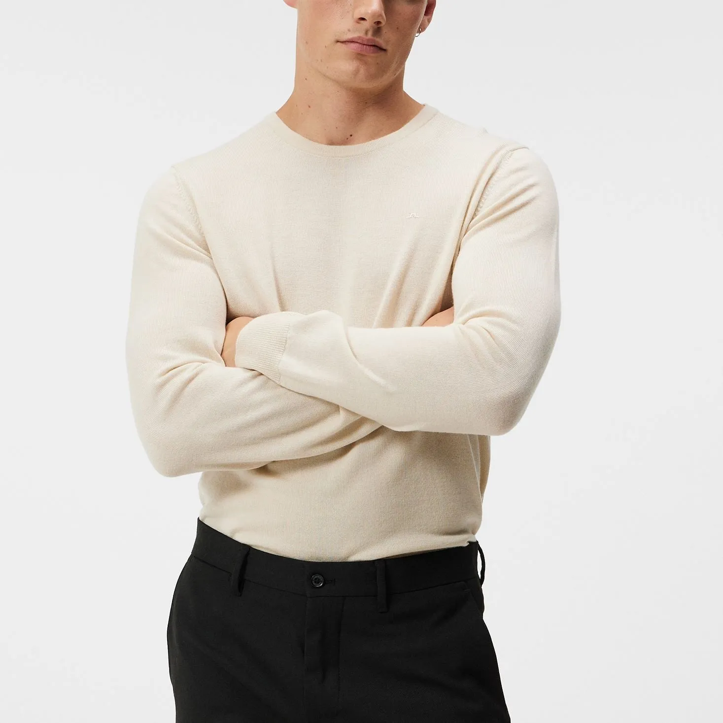 Lyle Merino Crewneck Sweater Oyster Grey - AW23