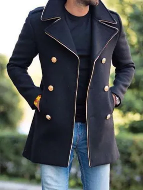 Men's Double Breasted Woolen Coat