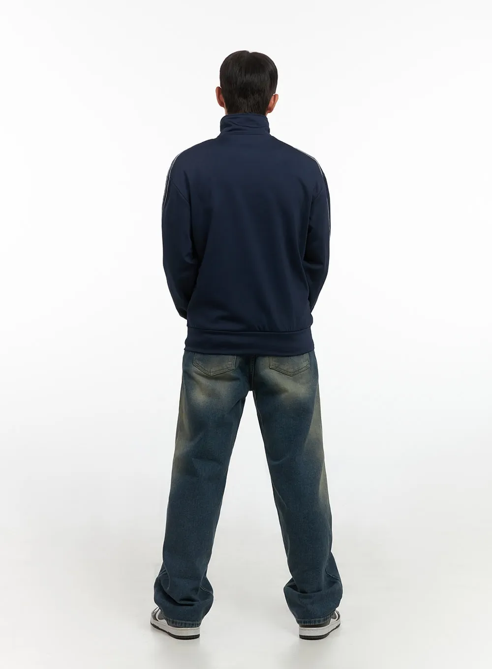 Men's Zip Up Turtleneck Track Jacket IO420