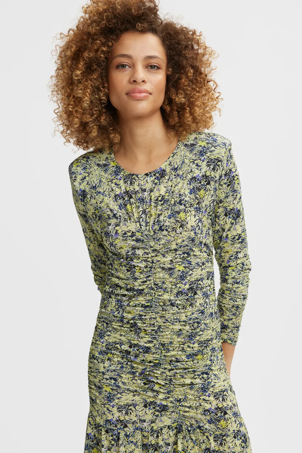 Minuly Dress in Green Floral