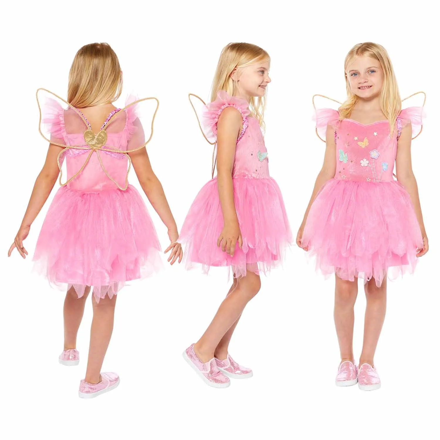 Pink Magical Springtime Fairy Dress and Wings