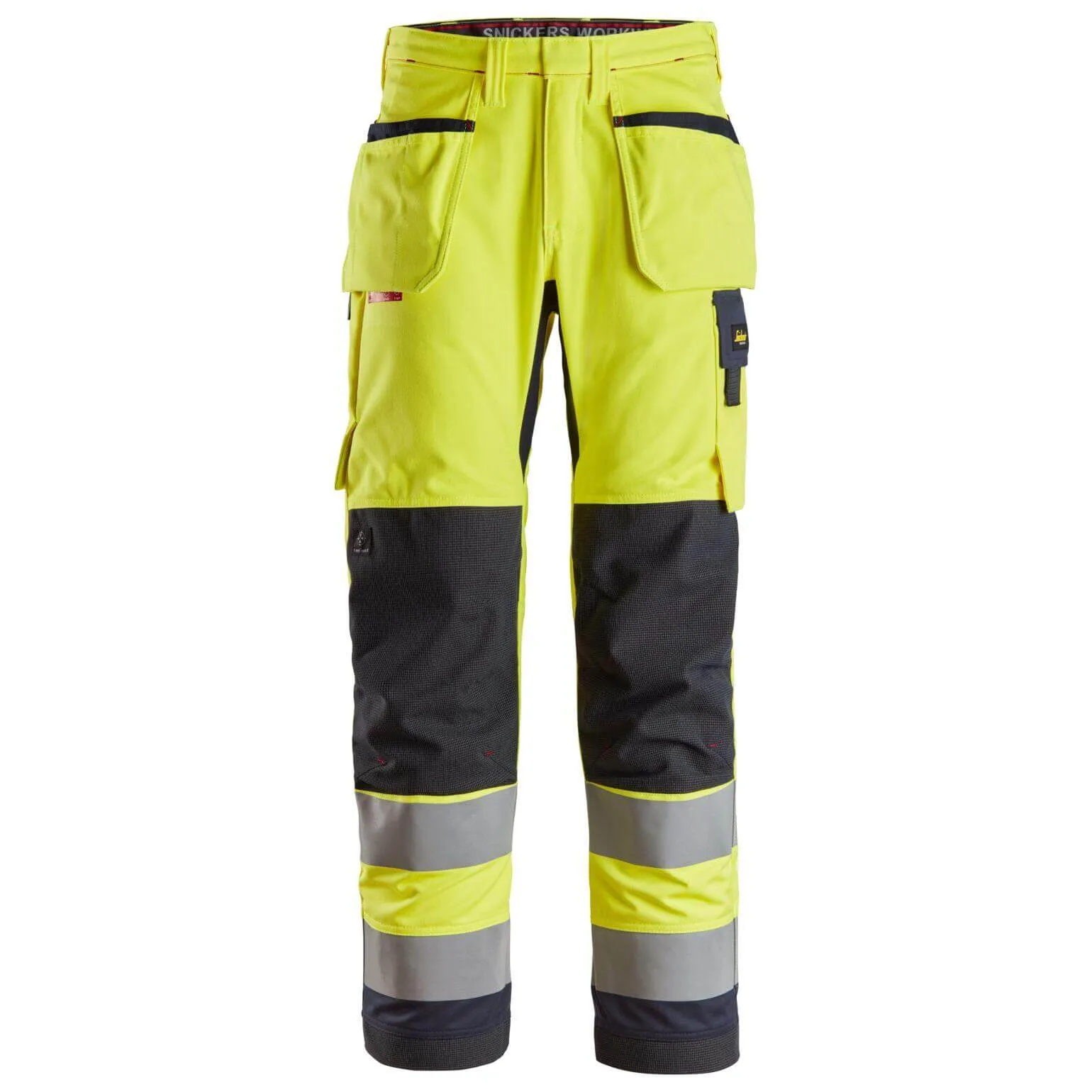 Snickers 6260 ProtecWork Hi Vis Work Trousers with Holster Pockets, Class 2