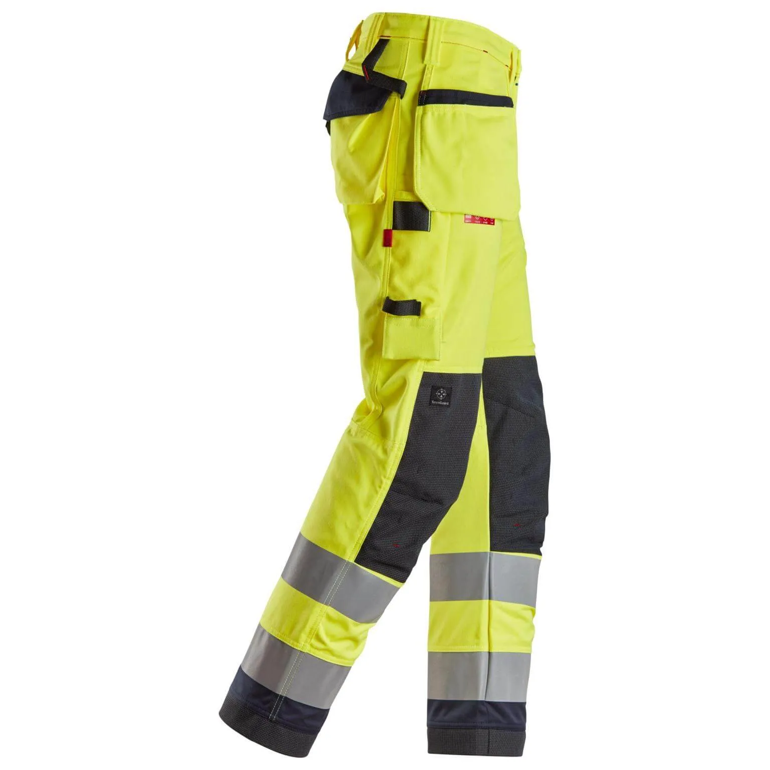 Snickers 6260 ProtecWork Hi Vis Work Trousers with Holster Pockets, Class 2