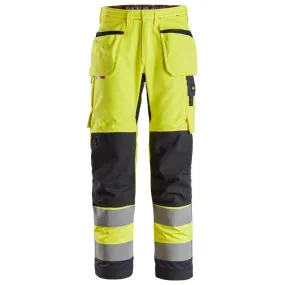 Snickers 6260 ProtecWork Hi Vis Work Trousers with Holster Pockets, Class 2