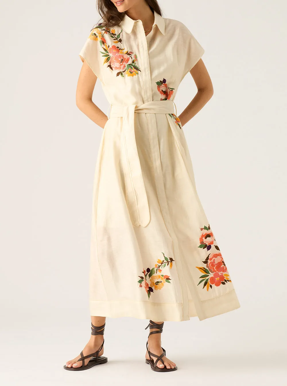 Soleil Shirt Dress - Ivory