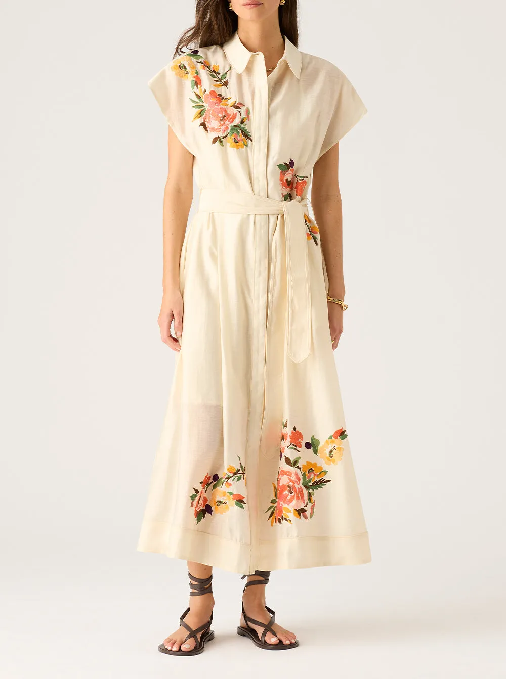 Soleil Shirt Dress - Ivory
