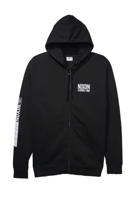 Track Zip Hoodie - Black / White