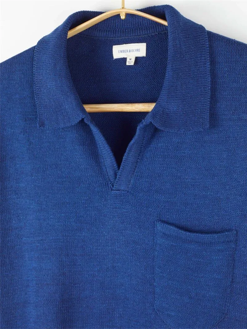 Umber & Ochre Manbir Knit SS Indigo