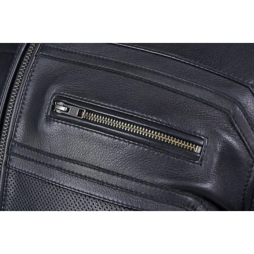 VANGUARD LUXE BLACK MOTORCYCLE LEATHER JACKET