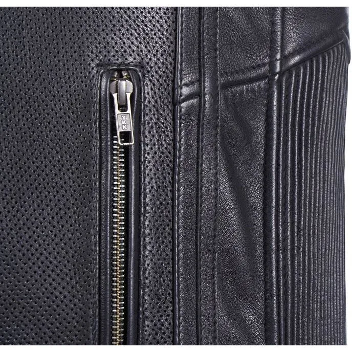 VANGUARD LUXE BLACK MOTORCYCLE LEATHER JACKET