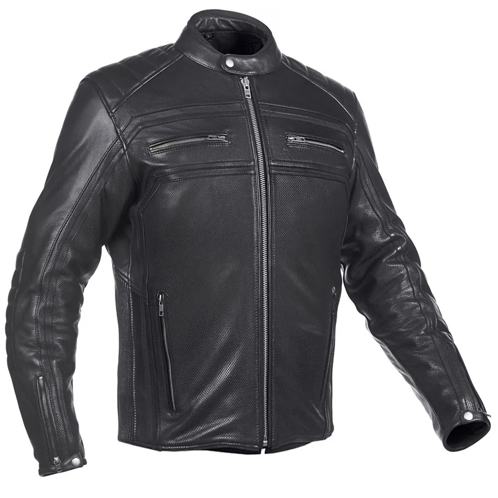 VANGUARD LUXE BLACK MOTORCYCLE LEATHER JACKET