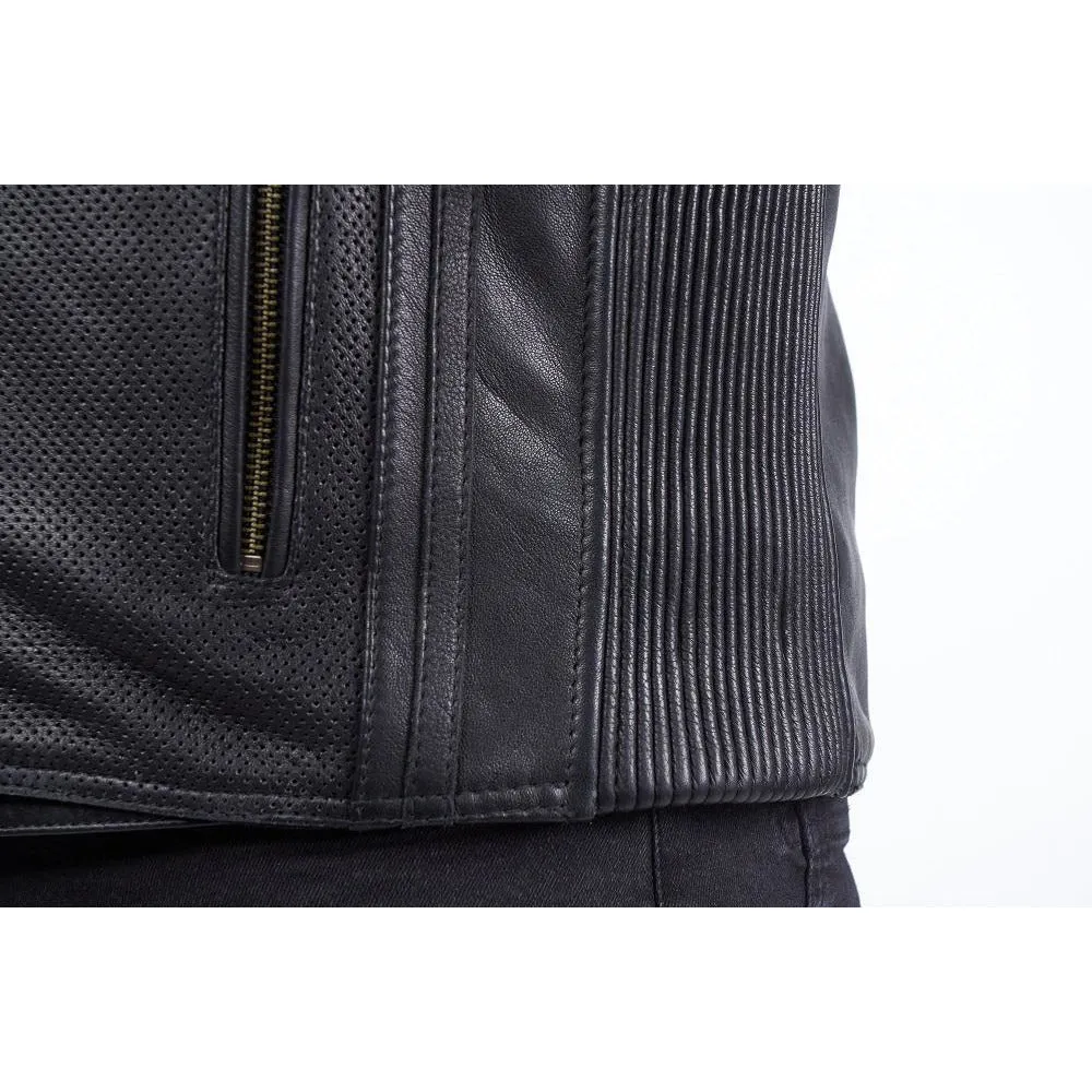 VANGUARD LUXE BLACK MOTORCYCLE LEATHER JACKET