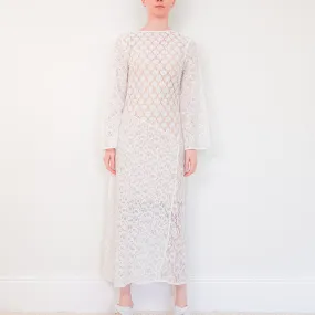 White lace midi dress (final sale, no returns)