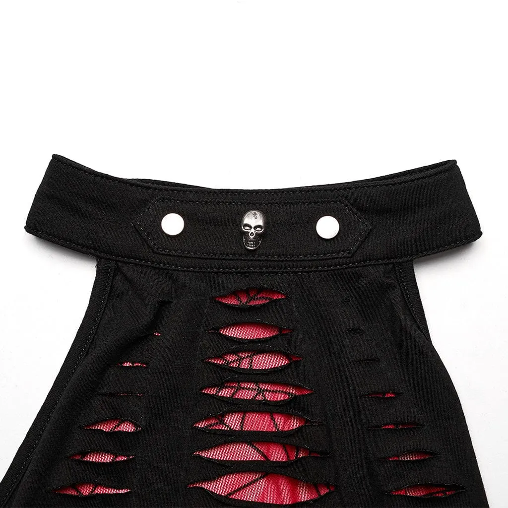 Women's Grunge Ripped Halterneck Tank Top