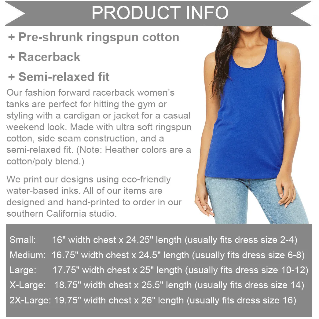 Women's Hell-Bent Feminist She-Devil Racerback Tank Top